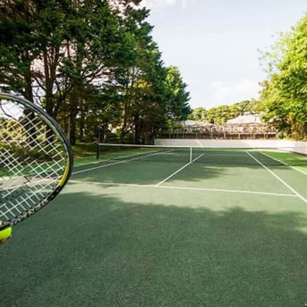 Tennis court at Broomhill Manor Holiday Cottages Bude Cornwall