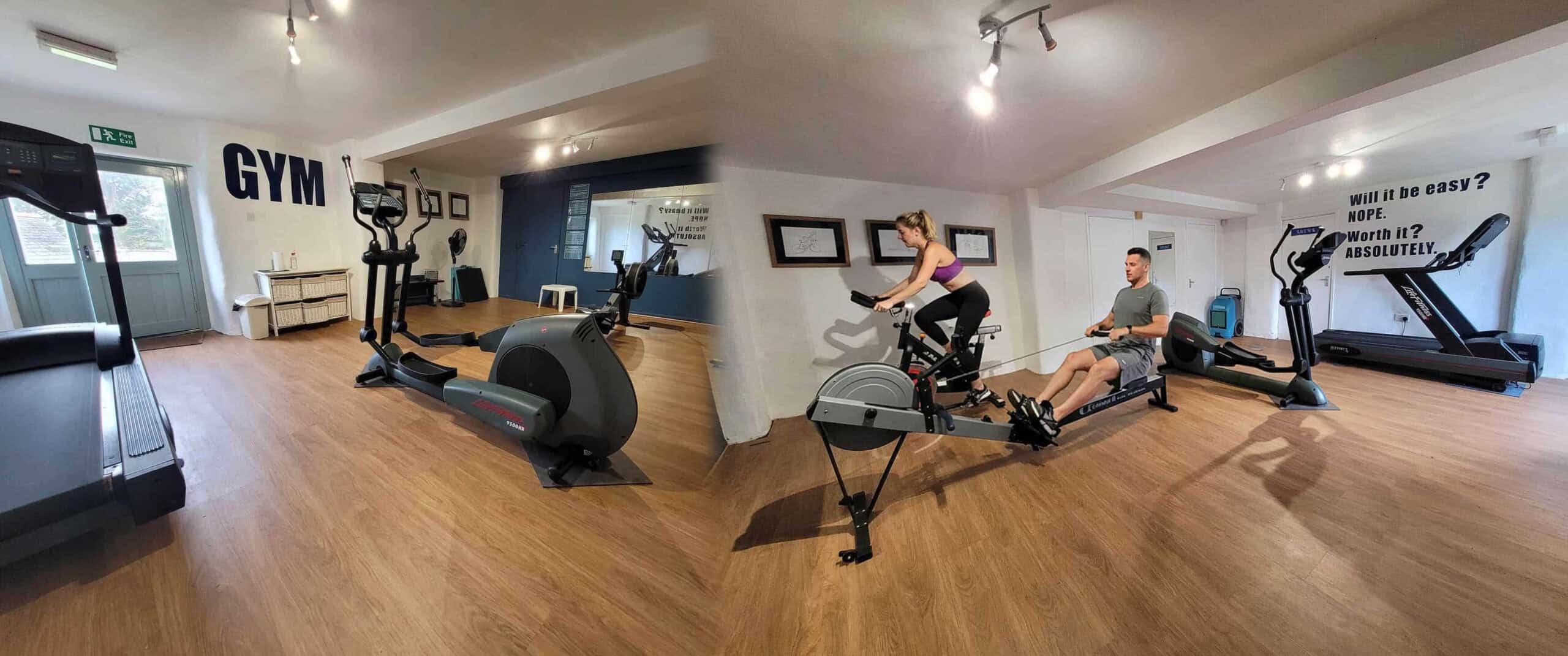 The fitness centre at Broomhill Manor luxury Holiday Cottages for Rent