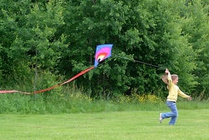 Child girl with kite Child girl with kite