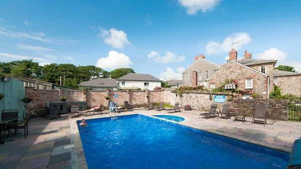 Outdoor pool Heated outdoor pool and kiddies paddling pool